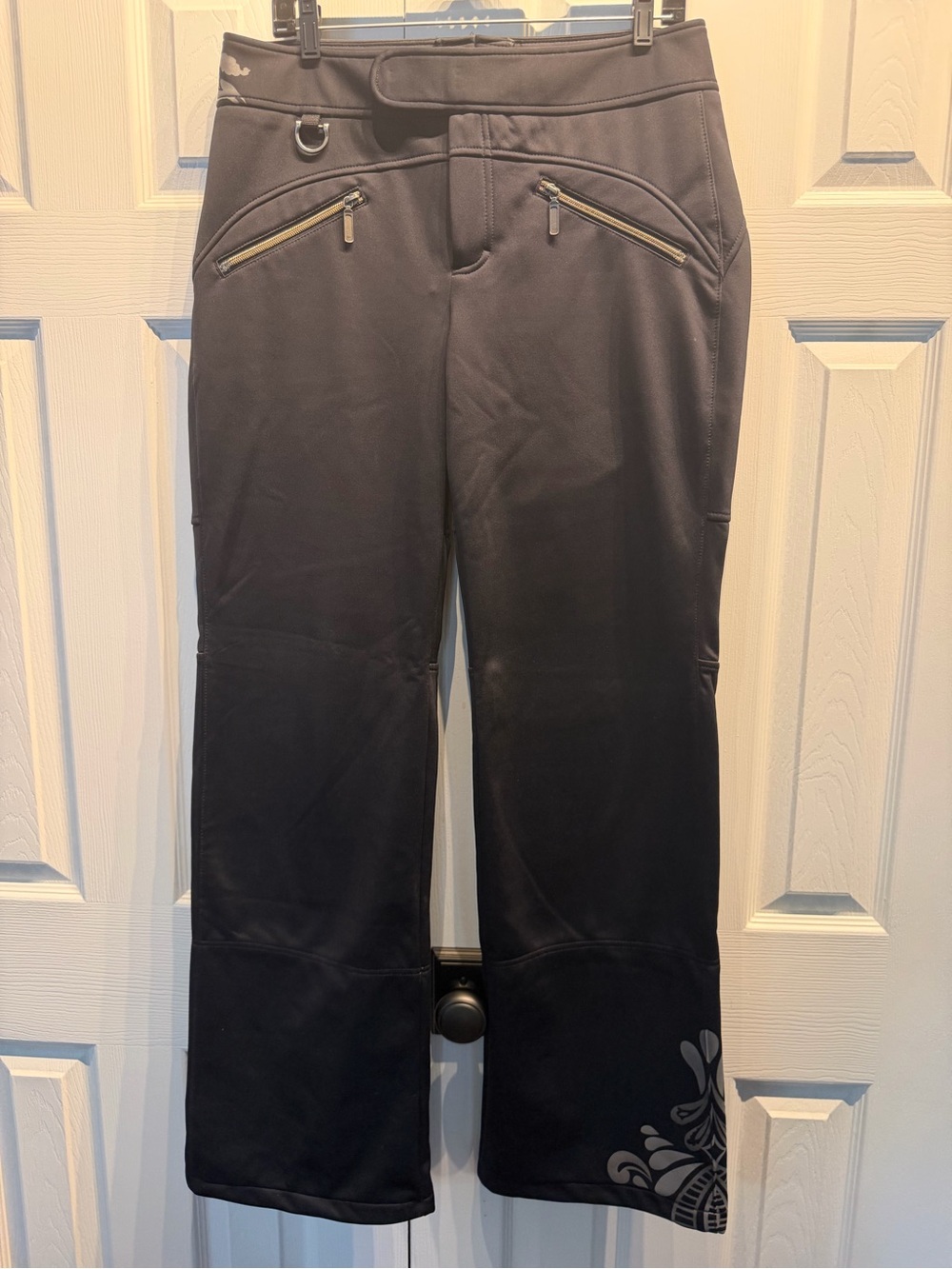 Rare NWOT Athleta Black Performance Fleece-Lined Flare Snow Pants -12 Tall